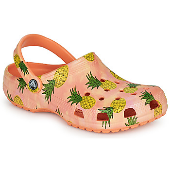 kengät Naiset Puukengät Crocs Classic Retro Resort Clog Vaaleanpunainen / Keltainen