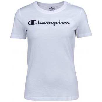 vaatteet Naiset Lyhythihainen t-paita Champion Crewneck Tee Valkoinen