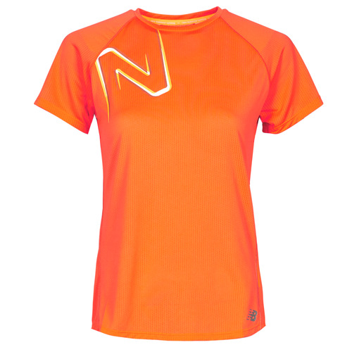 vaatteet Naiset Lyhythihainen t-paita New Balance PR IMP SS Oranssi