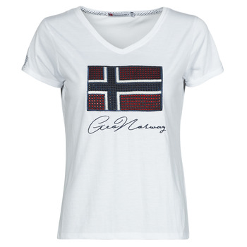 vaatteet Naiset Lyhythihainen t-paita Geographical Norway JOISETTE Valkoinen