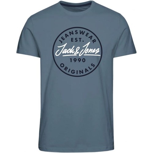 vaatteet Pojat Lyhythihainen t-paita Jack & Jones CAMISETA JACK & JONES 12190364 Sininen