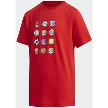 vaatteet Pojat Lyhythihainen t-paita adidas Originals CAMISETA POKEMON NIO  FM0668 Punainen