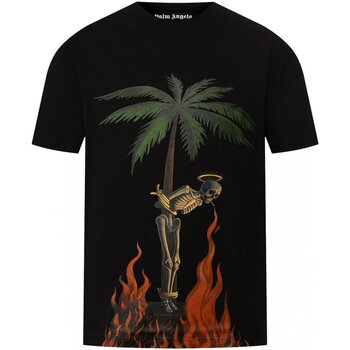 vaatteet Miehet Lyhythihainen t-paita Palm Angels PMAA001R204130341088 Musta