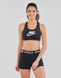 vaatteet Naiset Urheiluliivit Nike Swoosh Medium-Support Non-Padded Graphic Sports Bra Musta / Valkoinen  / Harmaa