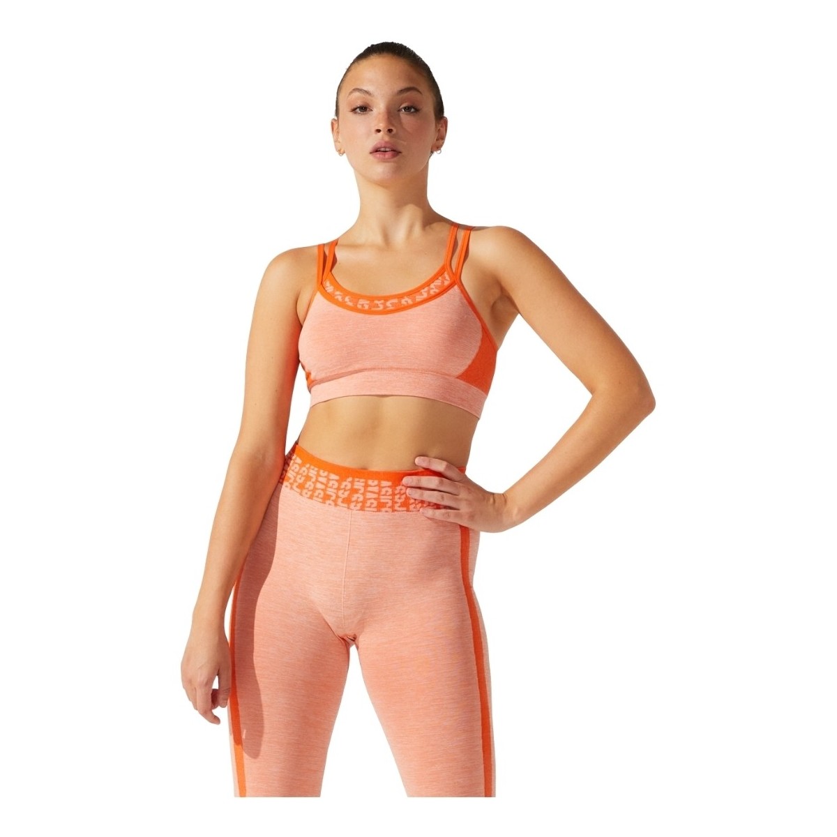 vaatteet Naiset Urheiluliivit Asics Cropped Logo Seamless Bra Oranssi