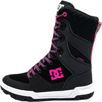 kengät Naiset Saappaat DC Shoes Nadene High Leg Leather Lace-up Musta