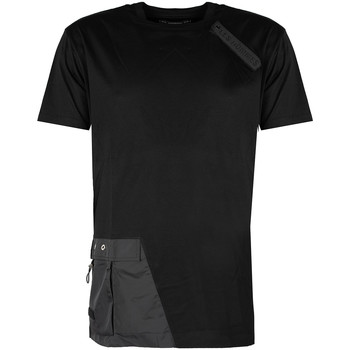vaatteet Miehet Lyhythihainen t-paita Les Hommes LKT152 703 | Oversized Fit Mercerized Cotton T-Shirt Musta