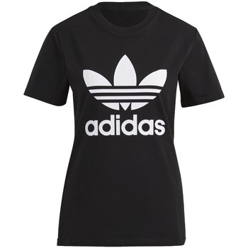 vaatteet Naiset Lyhythihainen t-paita adidas Originals adidas Adicolor Classics Trefoil Tee Musta