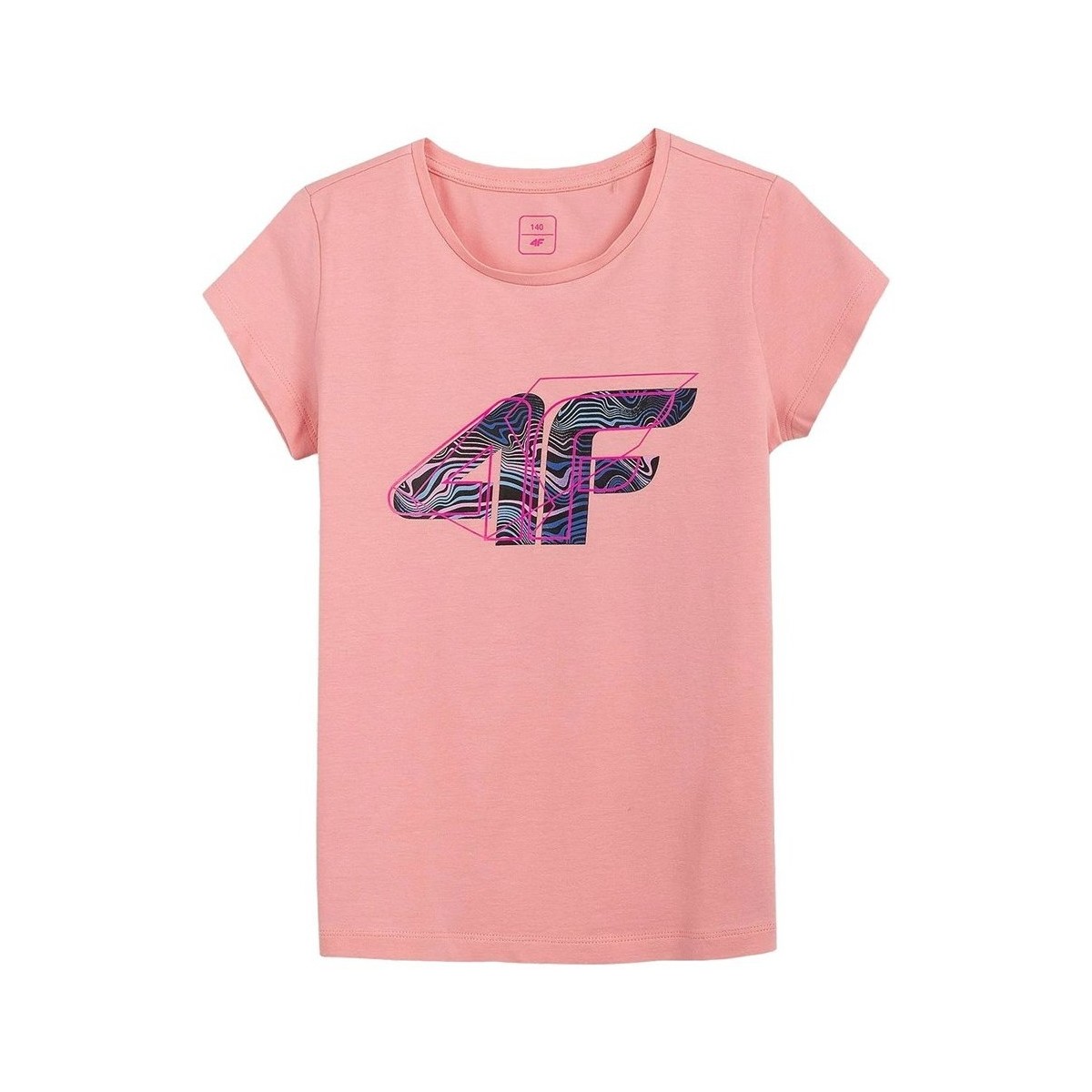 vaatteet Tytöt Lyhythihainen t-paita 4F JTSD003A Vaaleanpunainen