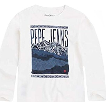vaatteet Pojat Lyhythihainen t-paita Pepe jeans  Valkoinen