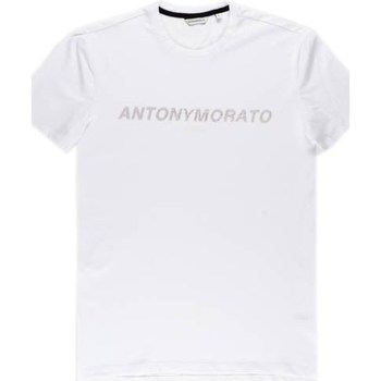 vaatteet Miehet Lyhythihainen t-paita Antony Morato MMKS019311000 Valkoinen