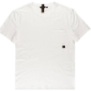 vaatteet Miehet Lyhythihainen t-paita Antony Morato Tshirt Męski Regular Fit Cream Valkoinen