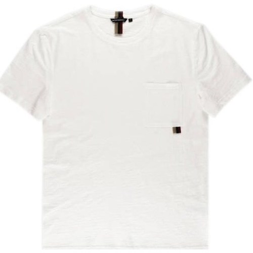 vaatteet Miehet Lyhythihainen t-paita Antony Morato Tshirt Męski Regular Fit Cream Valkoinen