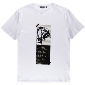 vaatteet Miehet Lyhythihainen t-paita Antony Morato Tshirt Męski Super Slim Fit White Valkoinen