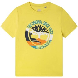 vaatteet Pojat Lyhythihainen t-paita Timberland  Keltainen
