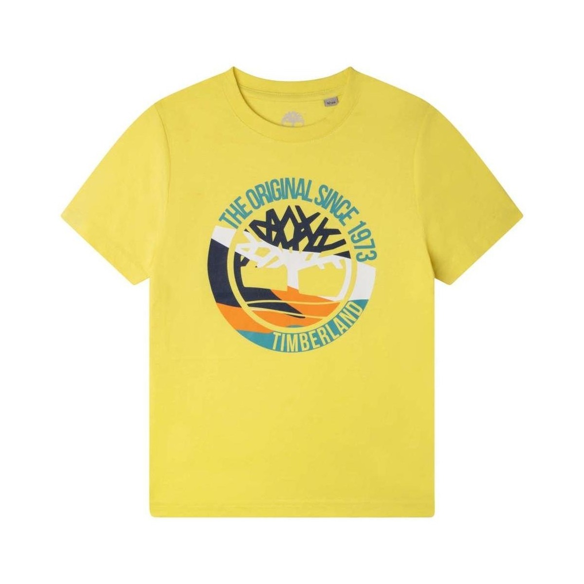 vaatteet Pojat Lyhythihainen t-paita Timberland  Keltainen