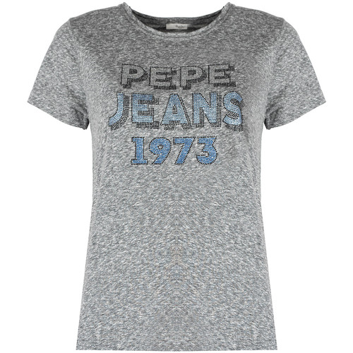 vaatteet Naiset Lyhythihainen t-paita Pepe jeans PL504817 | Bibiana Harmaa