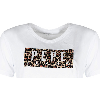 vaatteet Naiset Lyhythihainen t-paita Pepe jeans PL504996 | Cristinas Valkoinen