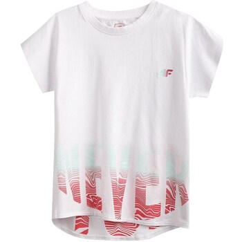vaatteet Tytöt Lyhythihainen t-paita 4F JTSD006 Valkoiset, Punainen
