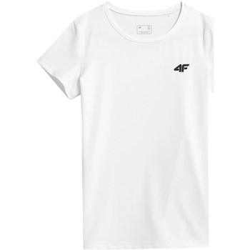 vaatteet Naiset Lyhythihainen t-paita 4F TSDF352 Valkoinen