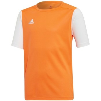 vaatteet Pojat Lyhythihainen t-paita adidas Originals Junior Estro 19 Valkoiset, Oranssin väriset