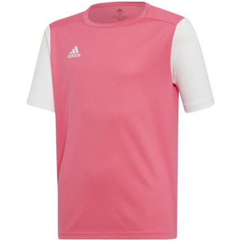 vaatteet Pojat Lyhythihainen t-paita adidas Originals Junior Estro 19 Valkoiset, Vaaleanpunaiset