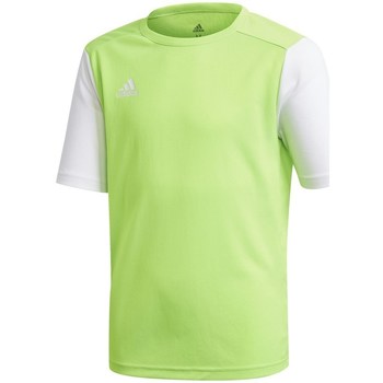 vaatteet Pojat Lyhythihainen t-paita adidas Originals Junior Estro 19 Valkoiset, Vihreät