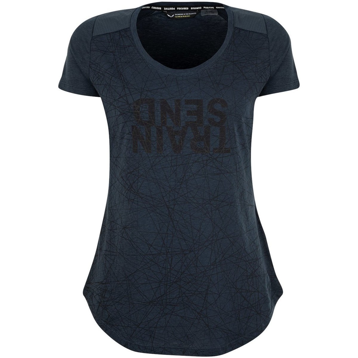 vaatteet Naiset Lyhythihainen t-paita Salewa Alpine Hemp Print T-paita 28115-3960 Sininen