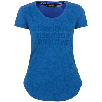 vaatteet Naiset Lyhythihainen t-paita Salewa Alpine Hemp Print 28115-8620 Sininen