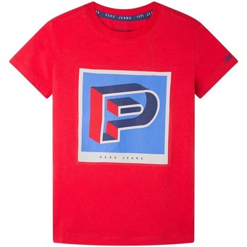 vaatteet Pojat Lyhythihainen t-paita Pepe jeans  Punainen