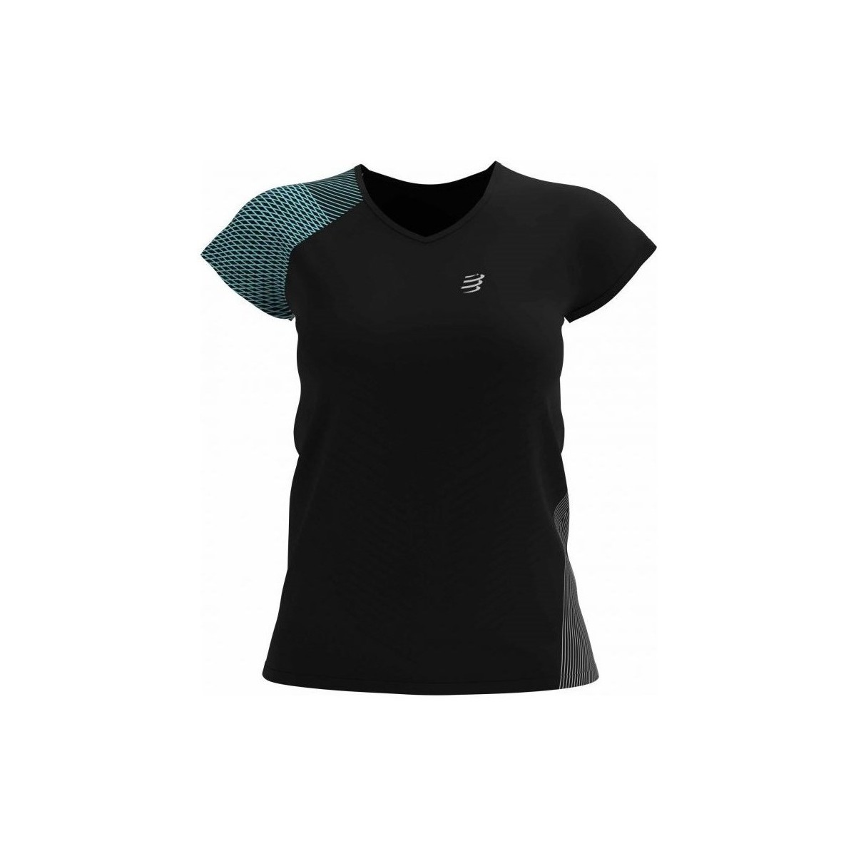 vaatteet Naiset Lyhythihainen t-paita Compressport Performance SS Mustat, Vihreät