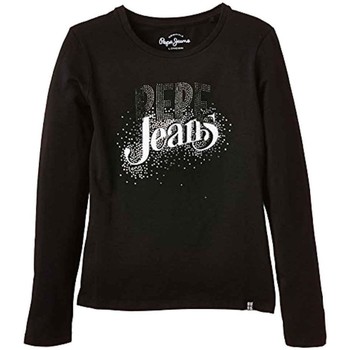 vaatteet Tytöt Lyhythihainen t-paita Pepe jeans  Musta