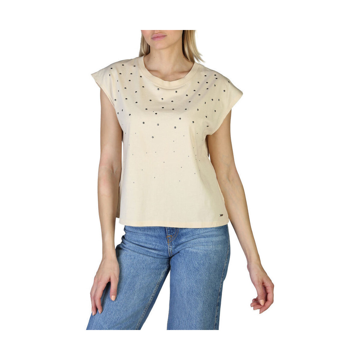 vaatteet Naiset Lyhythihainen t-paita Pepe jeans - clarisse_pl505168 Valkoinen