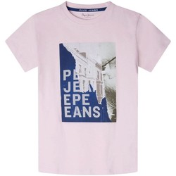 vaatteet Pojat Lyhythihainen t-paita Pepe jeans  Vaaleanpunainen