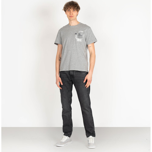 vaatteet Miehet Lyhythihainen t-paita Pepe jeans PM508023 | Sergio Harmaa