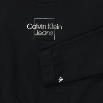 Calvin Klein Jeans METALLIC BOX LOGO SWEATSHIRT Musta