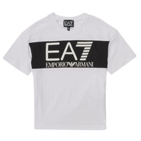 vaatteet Pojat Lyhythihainen t-paita Emporio Armani EA7 6LBT58-BJ02Z-1100 Valkoinen