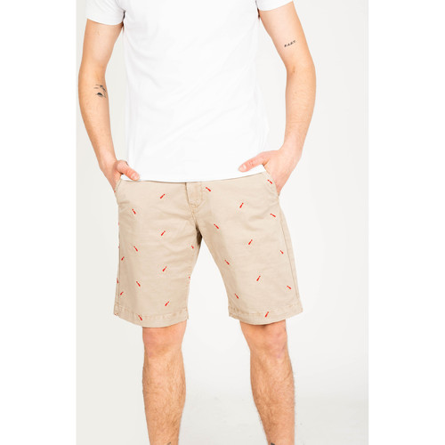 vaatteet Miehet Shortsit / Bermuda-shortsit Pepe jeans PM800849 | Miles Short Icon Beige
