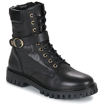 kengät Naiset Bootsit Tommy Hilfiger Buckle Lace Up Boot Musta