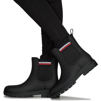 Tommy Hilfiger Rain Boot Ankle Elastic Musta