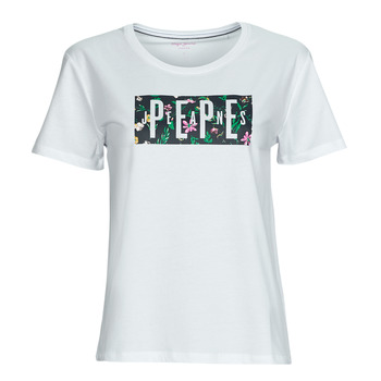 vaatteet Naiset Lyhythihainen t-paita Pepe jeans PATSY Valkoinen
