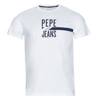 vaatteet Miehet Lyhythihainen t-paita Pepe jeans SHELBY Valkoinen