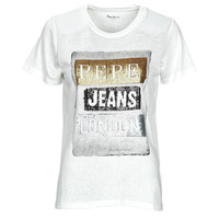 vaatteet Naiset Lyhythihainen t-paita Pepe jeans TYLER Valkoinen