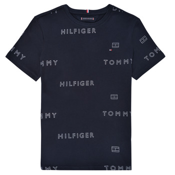 vaatteet Pojat Lyhythihainen t-paita Tommy Hilfiger KB0KB07589-DW5 Laivastonsininen
