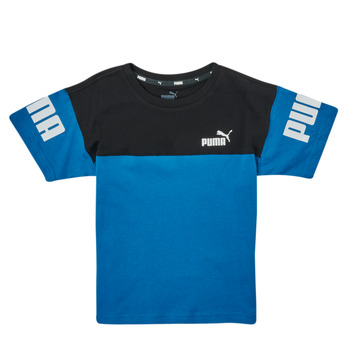vaatteet Pojat Lyhythihainen t-paita Puma PUMPA POWER COLORBLOCK TEE Sininen / Musta