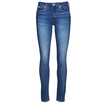 vaatteet Naiset Skinny-farkut Calvin Klein Jeans MID RISE SKINNY Sininen