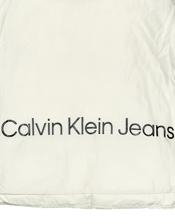 Calvin Klein Jeans LOGO BELT WAISTED SHORT PUFFER Vaalea