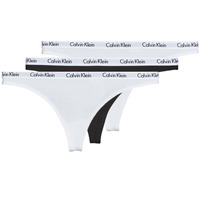 Alusvaatteet Naiset Stringit Calvin Klein Jeans CAROUSEL THONG X 3 Musta / Valkoinen / Musta