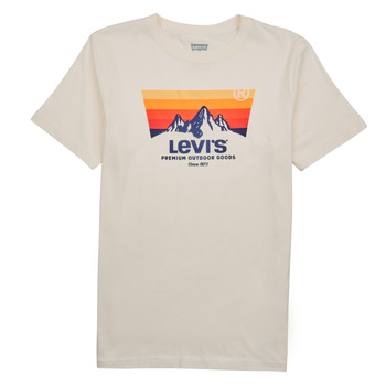 vaatteet Pojat Lyhythihainen t-paita Levi's MOUNTAIN BATWING TEE Valkoinen