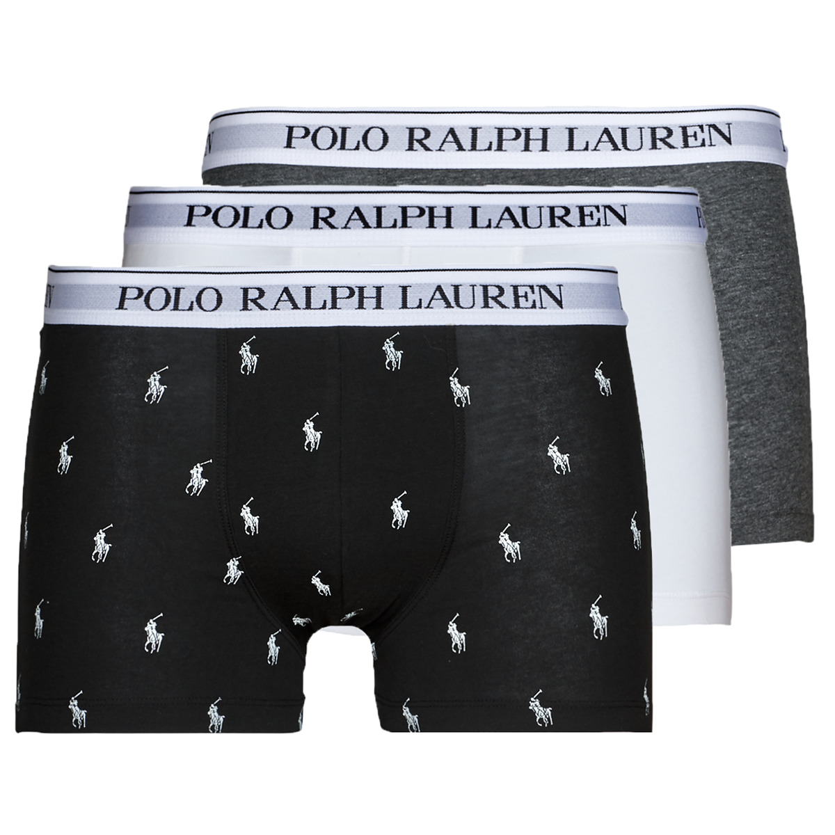 Alusvaatteet Miehet Bokserit Polo Ralph Lauren CLASSIC TRUNK X3 Musta / Harmaa / Valkoinen
